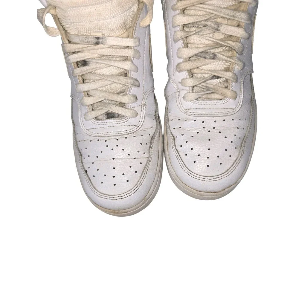 Nike Mens Court Vision Athletic Shoes Size10‎ High Triple White CD5466-100